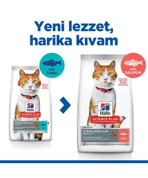 Hill's Science Plan Somonlu Kısırlaştırılmış Yetişkin Kedi Maması 8 KG